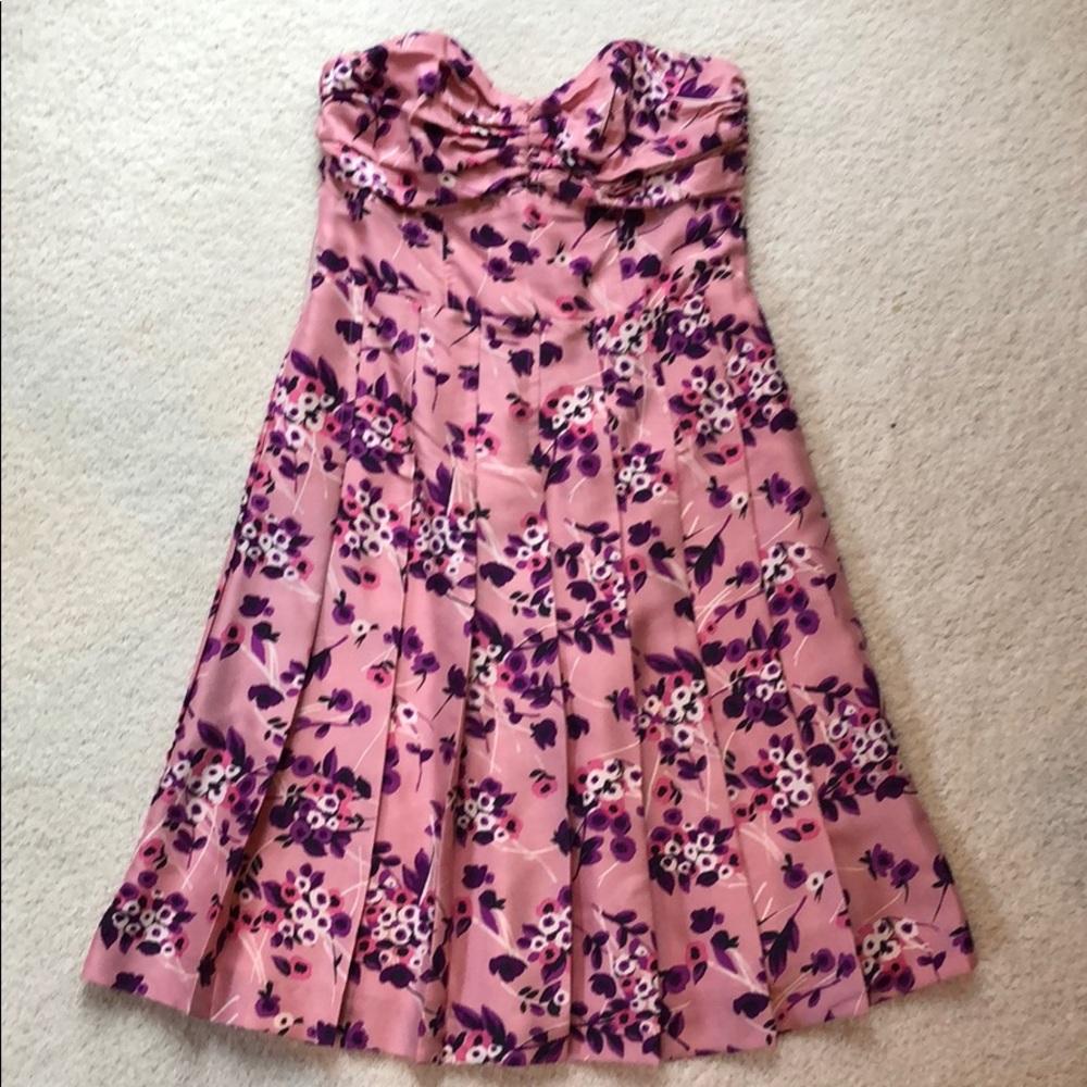 Super flattering pink silk dress